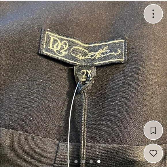 DG2 by Diane Gilman Black Blazer w/ Florals Size 2X - Picture 5 of 5